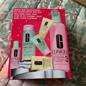 Clinique Skincare Set for Combination Oily Skin, New/Original Packaging